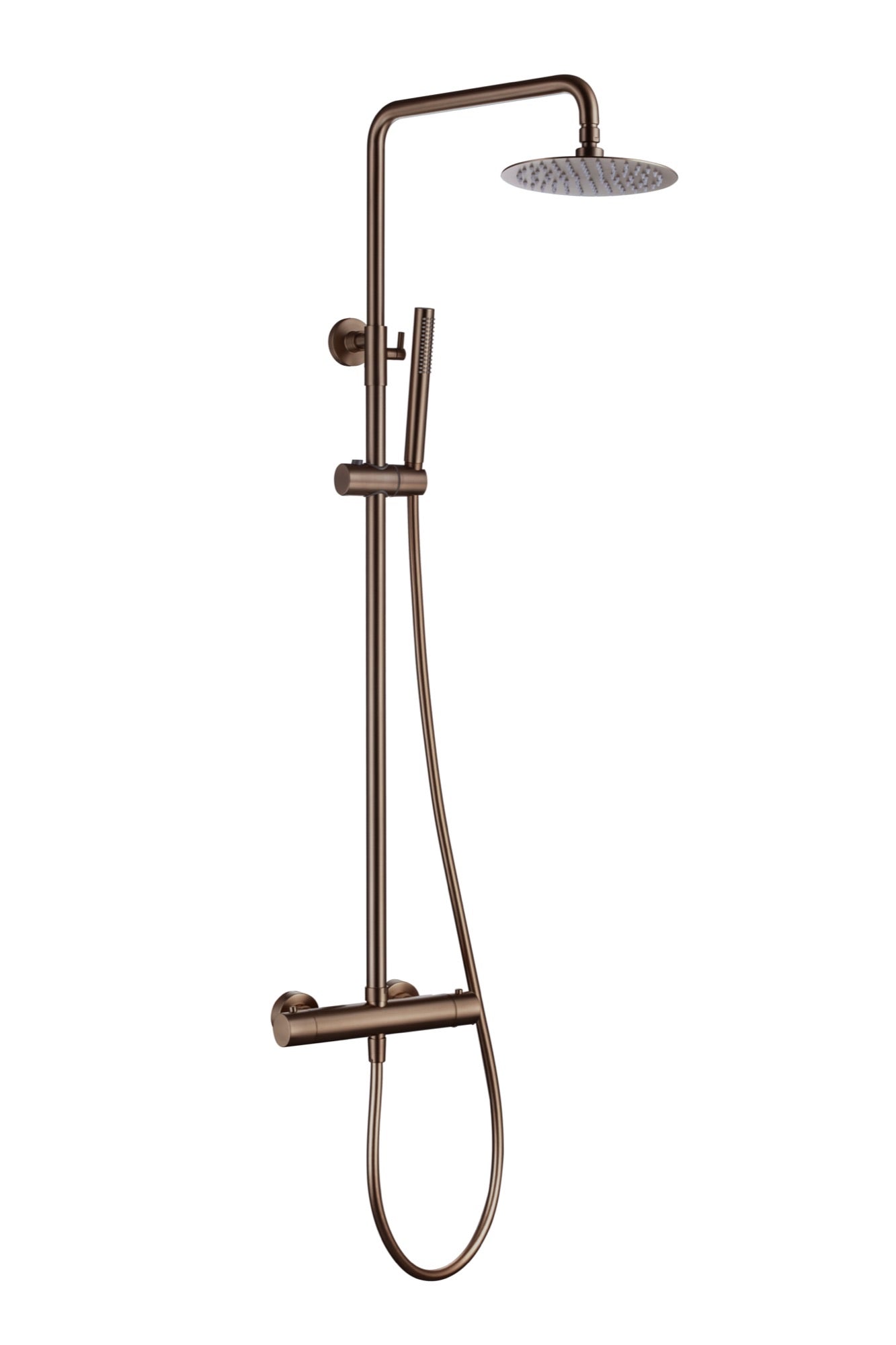 Malton Brushed Brass Cool Touch Thermostatic Shower - Brushed Bronze (BT8204)